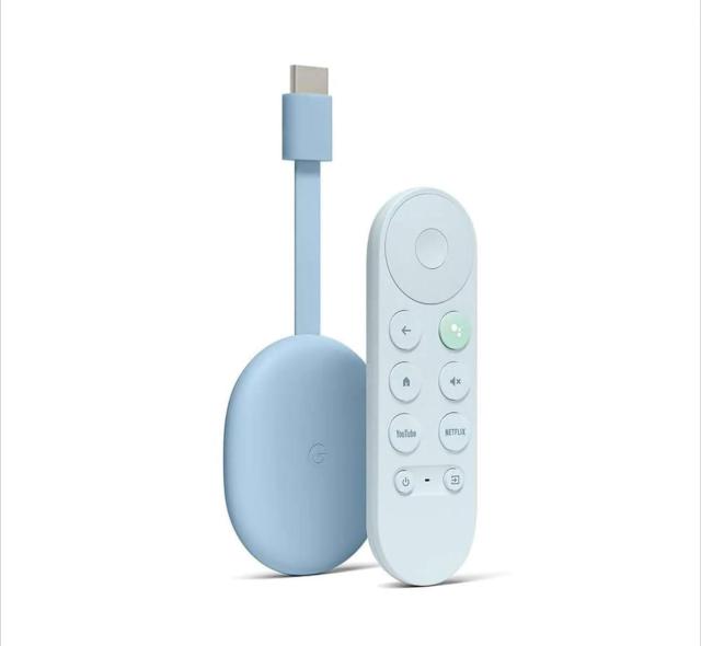 Мултимедиен плеър Google Chromecast with Google TV, HDMI, 4K, Син