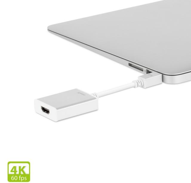 Адаптер Moshi Mini DisplayPort to HDMI Adapter Pro (4K, 60Hz), Silver