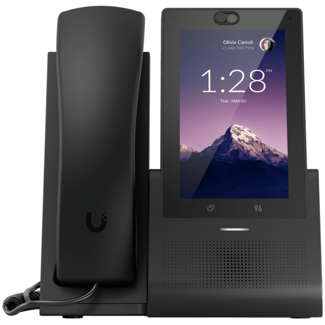 Настолен смартфон Ubiquiti UTP-Touch, 5" (12.7 cm) сензорен дисплей, микрофон, UniFi Talk, WiFi, Bluetooth, 2xGbE RJ45, USB Type-C
