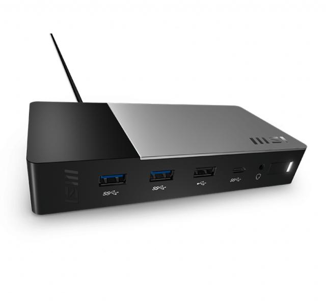 Докинг станция MSI USB-C Docking Station Gen 2,  Support 100W PD Charging, up to 3 Monitors, 1x (4K@60Hz) HDMI, 1xType-C (USB3.2 Gen2/DP), 1x DP, Gb LAN, 1x Mic-in/Headphone-out Combo Jack, 1x USB2.0, 1x Type-C USB3.2 Gen2, 2x Type-A USB3.2 Gen2, 150