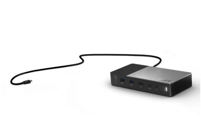 Докинг станция MSI USB-C Docking Station Gen 2,  Support 100W PD Charging, up to 3 Monitors, 1x (4K@60Hz) HDMI, 1xType-C (USB3.2 Gen2/DP), 1x DP, Gb LAN, 1x Mic-in/Headphone-out Combo Jack, 1x USB2.0, 1x Type-C USB3.2 Gen2, 2x Type-A USB3.2 Gen2, 150
