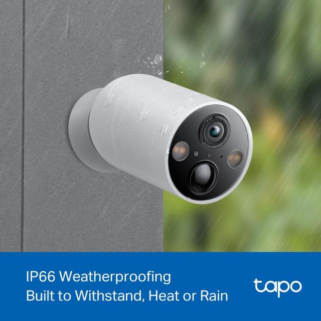 IP камера TP-Link Tapo C425, насочена "bullet" камера, 4MPix, IR, външна IP66, Wi-Fi, microSD слот до 512GB, микрофон и говорител