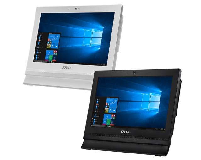 Настолен компютър - всичко в едно MSI PRO 16T 10M-001XEU, Intel Celeron 5205U, 1.9GHz, 15.6 HD+ 1366x768, Single Touch, Anti-Glare, UMA, DDR4 SO-DIMM 4GB (1x4), up to 32GB, SSD 256GB M.2 PCIE, HDD Caddy, 802.11 AC, BT 5, 2x RJ-45, LPT Port, COM Port 