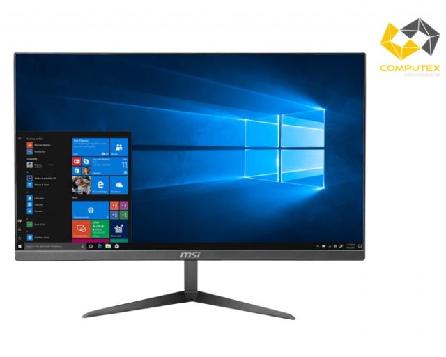 Настолен компютър - всичко в едно MSI PRO 24X 10M-014EU, i3-10110U, 23.8" IPS Grade Narrow 2.2mm Panel, 1920x1080 with Anti-Flicker, UHD Graphics, RAM 8GB (1x8), 1 slot free, SSD 512GB M.2 PCIE, 2.5'' slot free, Dual LAN, 802.11 AC, BT 5, Speakers, W