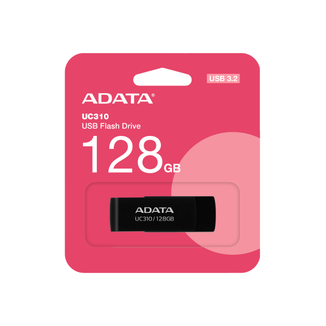 USB памет ADATA UC310 128GB, USB 3.2 Gen1, BLACK