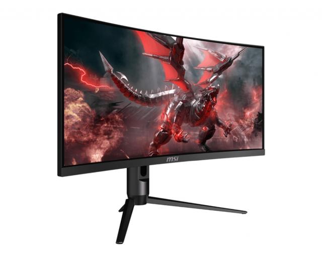 Монитор MSI Optix MAG301CR2, 29.5", 200Hz, 1ms, VA, 2560x1080, 21:9, Curved 1500R, Freesync Premium, Gaming OSD, Mystic Light, Anti-Flicker, LBL, 300 nits, 3000:1, 1x DP (1.2), 2x HDMI (2.0), 1x Type C (DP alt.), Earphone out, Height Adj, VESA, 9S6-3