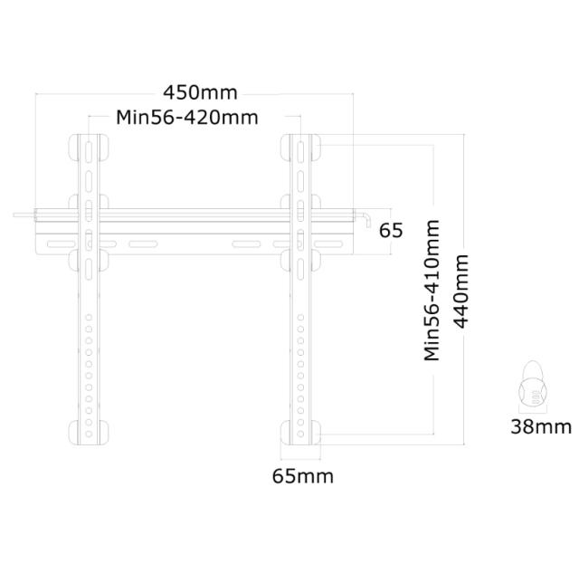 Стойка Neomounts by NewStar Flat Screen Wall Mount (fixed, ultrathin)
