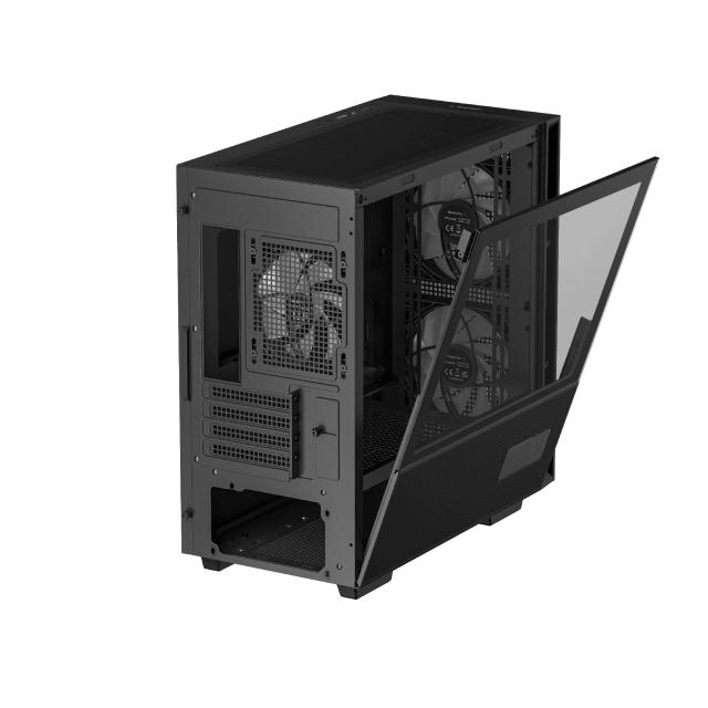 Кутия DeepCool CH360 DIGITAL Black, Mini Tower, 1x USB 3.0, 1x USB 3.1 Type-C, 1x HD Audio, microATX / Mini-ITX