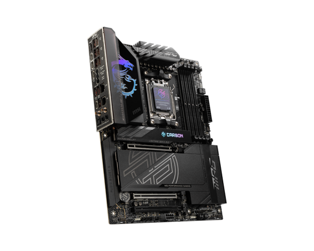Дънна платка MSI MPG X870E CARBON WIFI, AM5, 4x DDR5, PCIe 5.0, 4x M.2 NVMe, 4x SATA 6G, HDMI, Wi-Fi 7, ATX