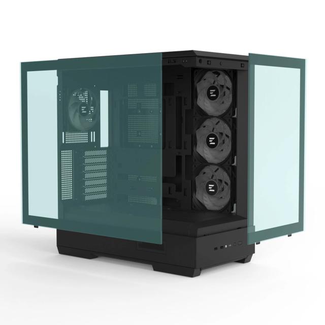Кутия за компютър Zalman P50 DS RGB Black, Middle Tower, 1x USB Type-C, 2x USB 3.0, 1x HD Audio, ATX / mATX / Mini-ITX