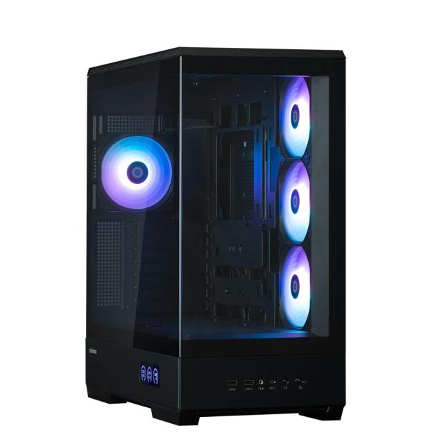 Кутия за компютър Zalman P50 DS RGB Black, Middle Tower, 1x USB Type-C, 2x USB 3.0, 1x HD Audio, ATX / mATX / Mini-ITX