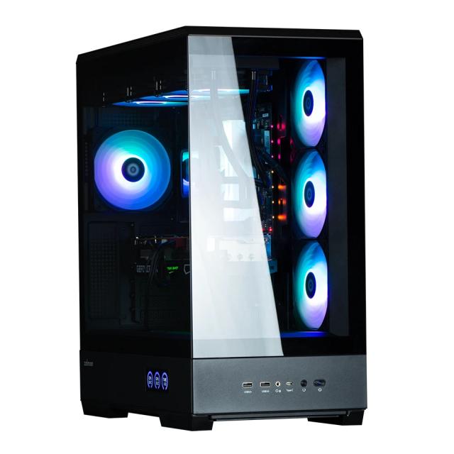 Кутия за компютър Zalman P50 DS RGB Black, Middle Tower, 1x USB Type-C, 2x USB 3.0, 1x HD Audio, ATX / mATX / Mini-ITX