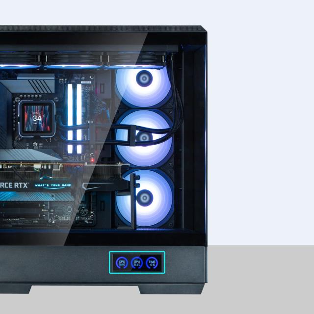 Кутия за компютър Zalman P50 DS RGB Black, Middle Tower, 1x USB Type-C, 2x USB 3.0, 1x HD Audio, ATX / mATX / Mini-ITX