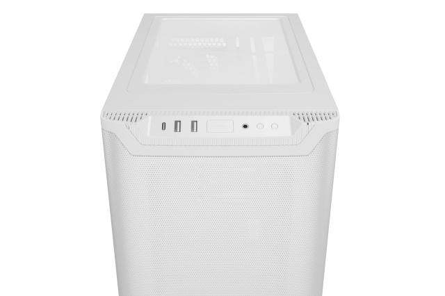 Кутия be quiet! Pure Base 501 Airflow Window White, Middle Tower, 1 x USB 3.2 Gen 2 Type-C, 2 x USB 3.2 Type A, HD Audio x 1, Mini-ITX / mATX / ATX, бяла