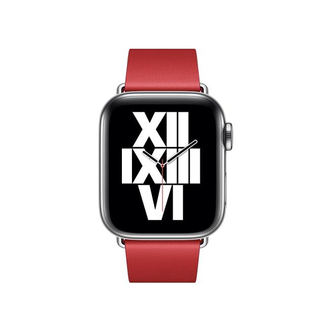 Каишка за часовник Apple Watch 40mm Band: Scarlet Modern Buckle - Medium (Seasonal Fall 2020)