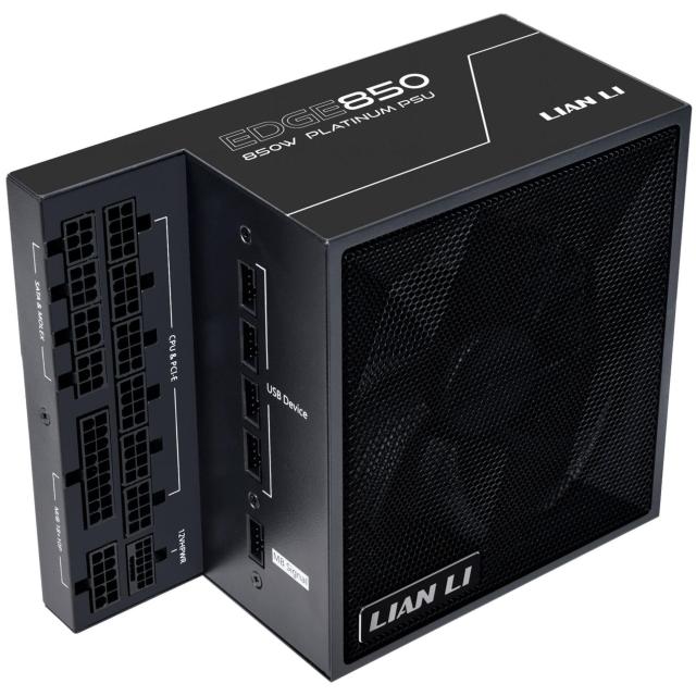 Захранване Lian Li EDGE EG0850 Black 850W, Active PFC, PCIe 5.1/ ATX 3.1, 80 PLUS Platinum, Full Modular