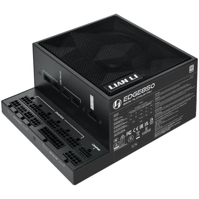 Захранване Lian Li EDGE EG0850 Black 850W, Active PFC, PCIe 5.1/ ATX 3.1, 80 PLUS Platinum, Full Modular