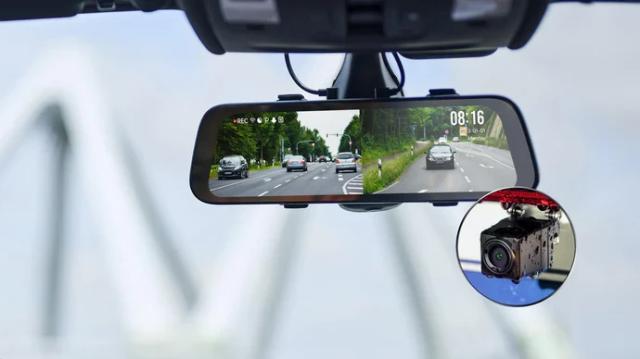 Видеорегистратор 70mai Rearview Dash Cam 3K HDR Set S500, комплект огледало и камера за задно виждане