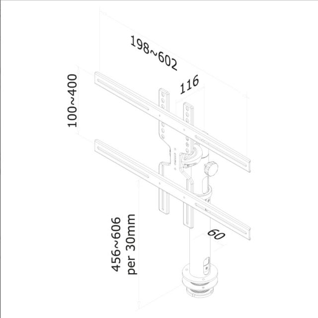 Стойка Neomounts by NewStar Flat Screen Desk Mount (grommet)
