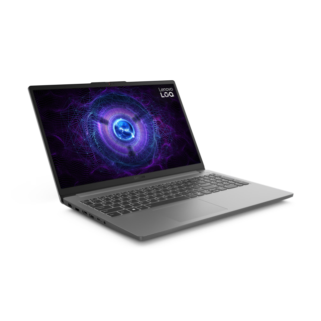 Лаптоп Lenovo LOQ 15IAX9E, Core i5-12450HX 2.4/4.4GHz, 15.6" (39.62cm) Full HD IPS 144Hz Anti-Glare Display, NVIDIA GF RTX 3050 6GB, 16GB DDR5, 512GB SSD NVMe, 1x USB 3.2 Gen 1 Type-C, Free DOS