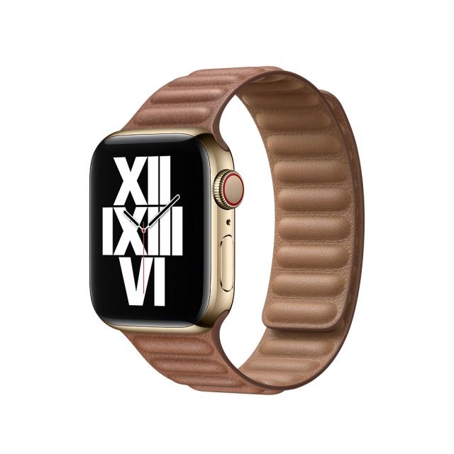 Каишка за часовник Apple Watch 40mm Band: Saddle Brown Leather Link - Large