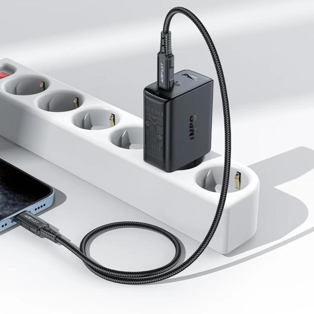 Acefast Универсално зарядно за стена Charger Wall GaN PD50W - A29 - USB-C x 2, Black