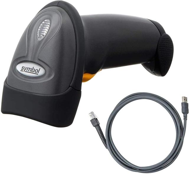 Баркод скенер Symbol LS2208, USB, RS-232, кабел и стойка