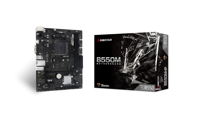 Дънна платка BIOSTAR B550MHP, AM4, 2x DDR4, 1 x M.2, 4 x SATA III, VGA, HDMI, Micro ATX