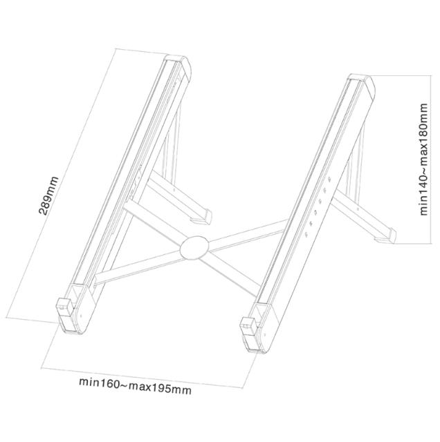 Стойка Neomounts by NewStar Foldable Notebook Desk Stand (ergonomic)
