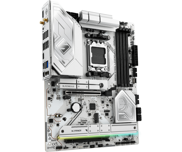 Дънна платка ASRock B850 STEEL LEGEND WIFI 7, AM5, 4x DDR5, 4x M2, 4x SATA 6Gb/s, Wi-Fi 7/Bluetooth V5.4, HDMI, ATX
