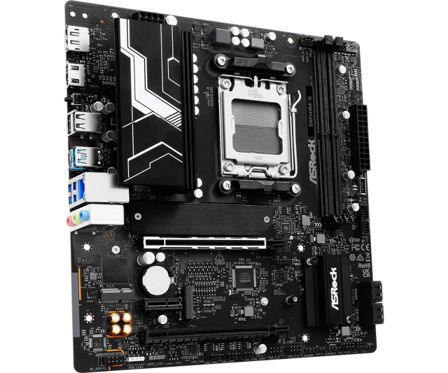 Дънна платка ASRock B850M-X, AM5, 2x DDR5, 2x M2, 4x SATA 6Gb/s, HDMI, DP, Micro ATX