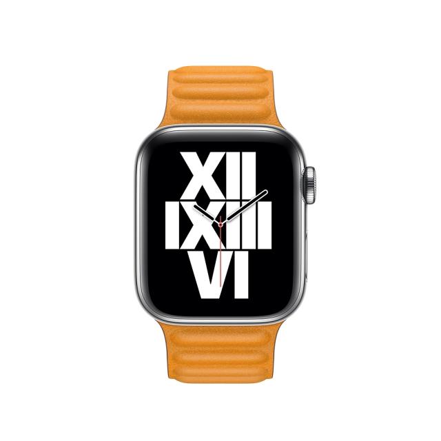 Каишка за часовник Apple Watch 40mm Band: California Poppy Leather Link - Large (Seasonal Fall 2020)