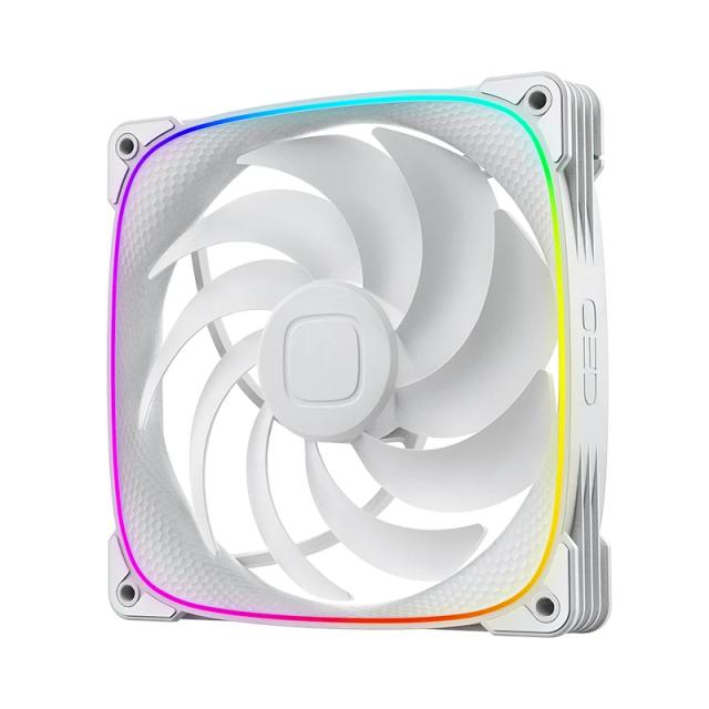 Комплект вентилатори Geometric Future Squama 2503W-14, 3 x 140mm, ARGB, 4 pin PWM, White