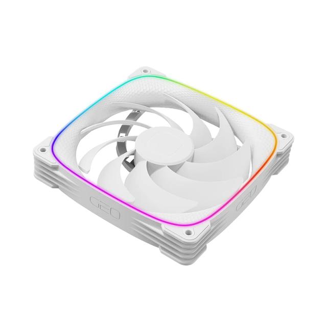 Комплект вентилатори Geometric Future Squama 2503W-14, 3 x 140mm, ARGB, 4 pin PWM, White