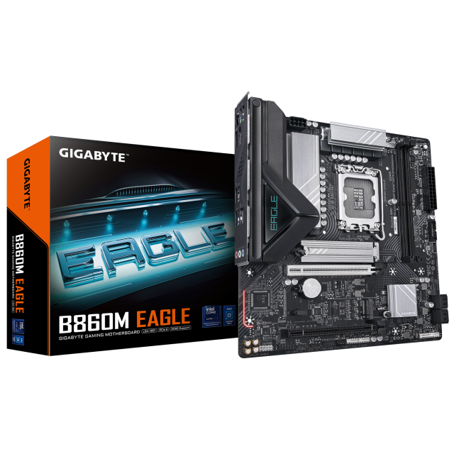Дънна платка GIGABYTE B860M EAGLE, LGA1851, 2x DDR5, 2x M.2, 4x SATA 6Gb/s, HDMI, DP, Micro ATX