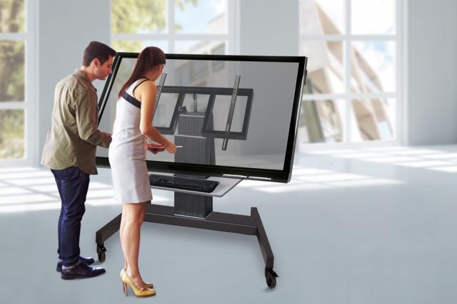 Стойка Neomounts by NewStar Motorised Mobile Floor Stand (90° tilt) - VESA 200x200 up to 800x600
