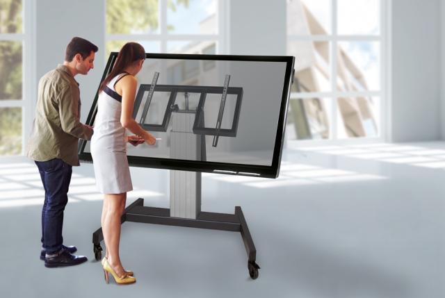 Стойка Neomounts by NewStar Motorised Mobile Floor Stand (90° tilt) - VESA 200x200 up to 800x600