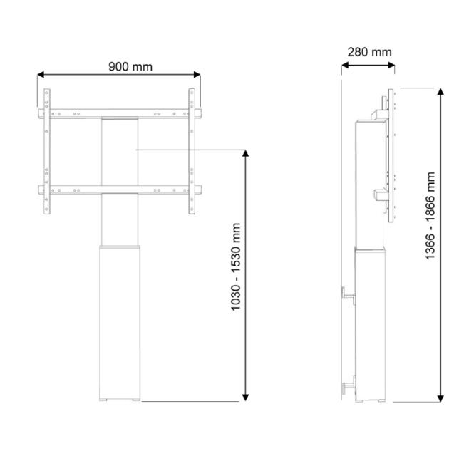 Стойка Neomounts by NewStar Motorised Floor Stand/Wall Mount - VESA 200x200 up to 800x600