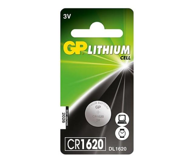 Литиева бутонна батерия GP CR-1620 3V 1бр. в блистер 