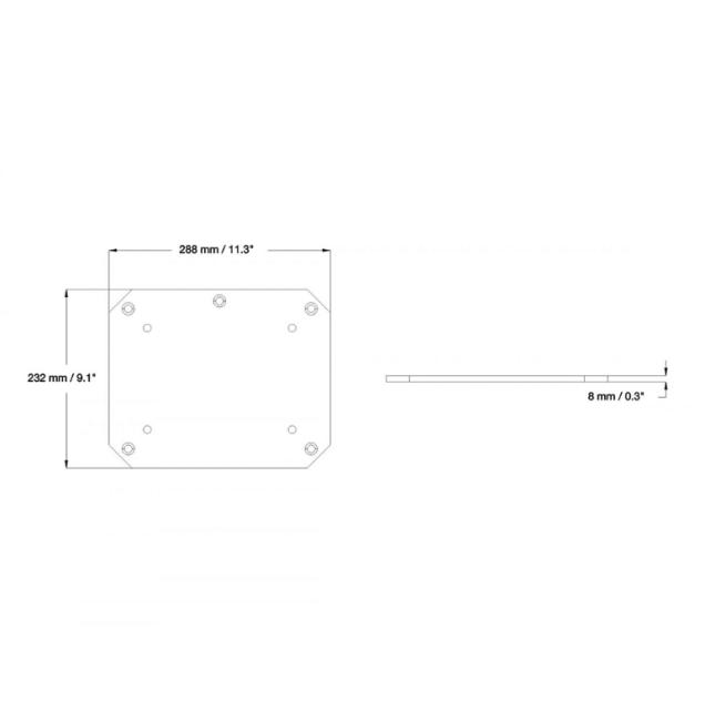 Аксесоар Neomounts by NewStar Fixed Floor Plate for 2250/2500-series - small (bolt down)