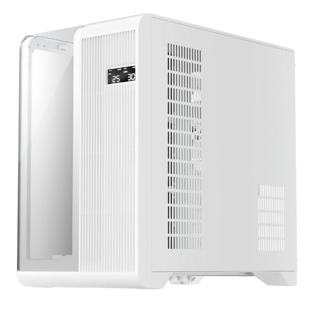 Кутия 1stPlayer RT7 White, Middle Tower, 2 x USB 3.0, 1 x USB Type-C 3.1, LED display, ATX/mATX/Mini-ITX
