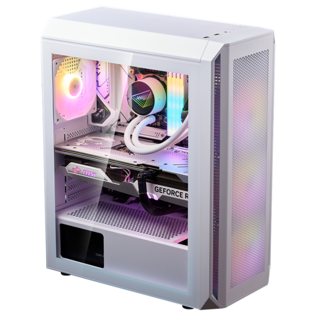 Кутия ADATA VALOR AIR PLUS MT WHITE, Middle Tower, 2 x USB 3.2, Mini-ITX, Micro-ATX, ATX