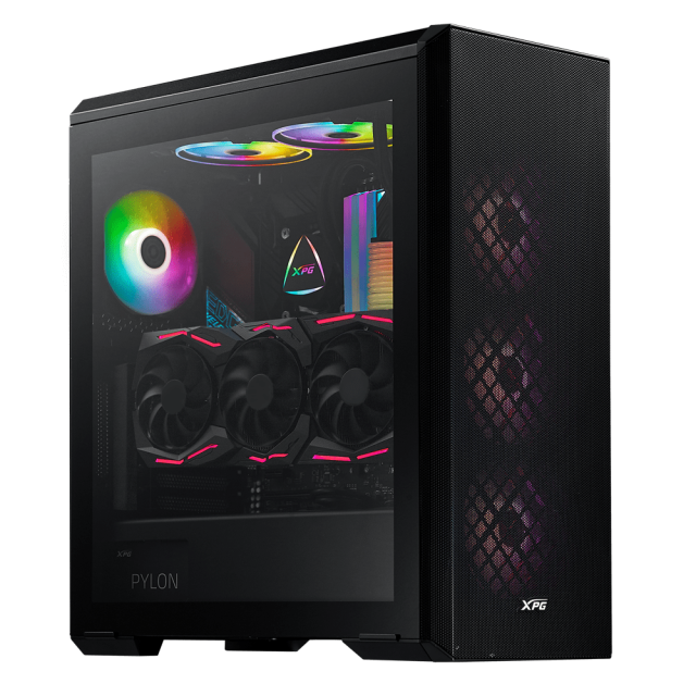 Кутия ADATA DEFENDER BLACK, Middle Tower, 2 x USB 3.0, 1 x HD Audio, Mini-ITX, Micro-ATX, ATX, E-ATX, CEB, EEB