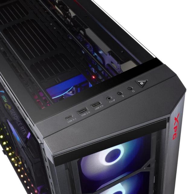 Кутия ADATA BATTLECRUISER MT BLACK, 2 x USB 3.0, 1 x USB Type-C Gen.1, 1 x HD Audi, Mini-ITX, Micro-ATX, ATX, E-ATX 