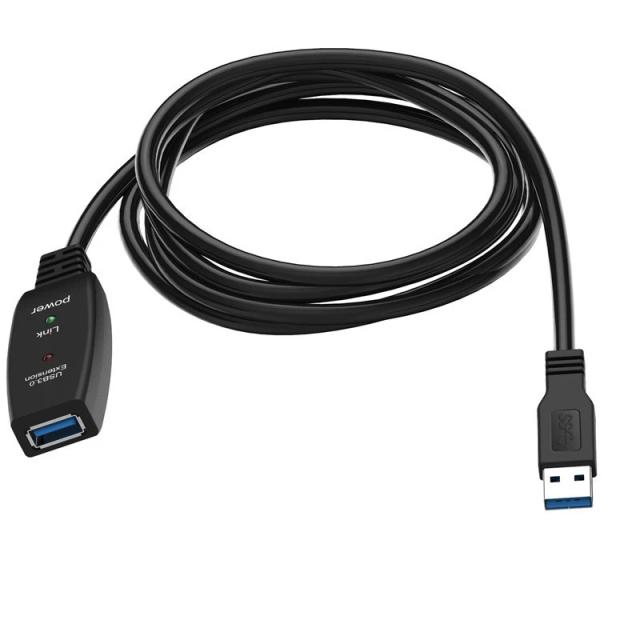 Кабел VCom удължение USB 3.0 AM / AF Active Extension Cable, 5.0 m. 