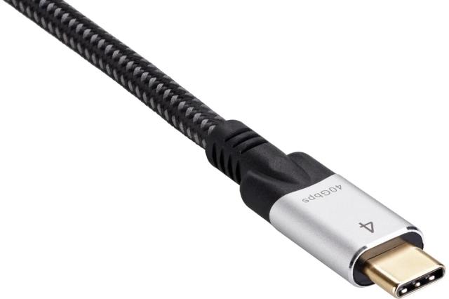 USB кабел VCom USB Type-C към USB Type-C 4.0, 40Gbps, 240W 