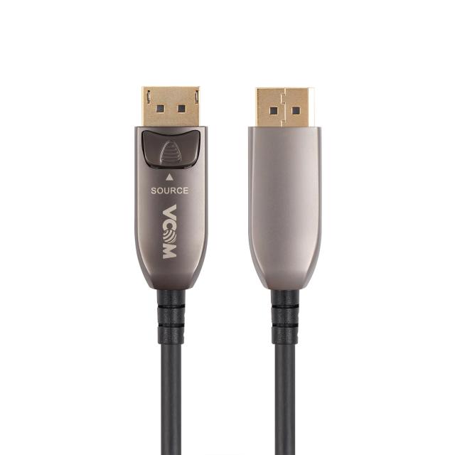 Кабел VCom активен оптичен кабел Display Port (M) към Display Port (M), v1.4, 15.0m. 