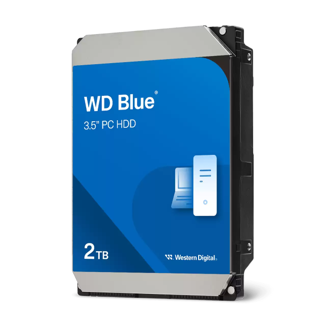 Твърд диск Western Digital Blue 2TB 5400 RPM SATA3 6Gb/s 64MB Cache, 3.5" (8.89 cm) 