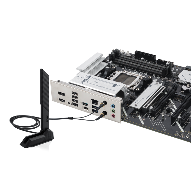 Дънна платка ASUS PRIME B840-PLUS WIFI, AM5, 4x DDR5, 3x M.2, 4x SATA 6G, Wi-Fi 6E, Bluetooth 5.3, HDMI, DP, ATX 