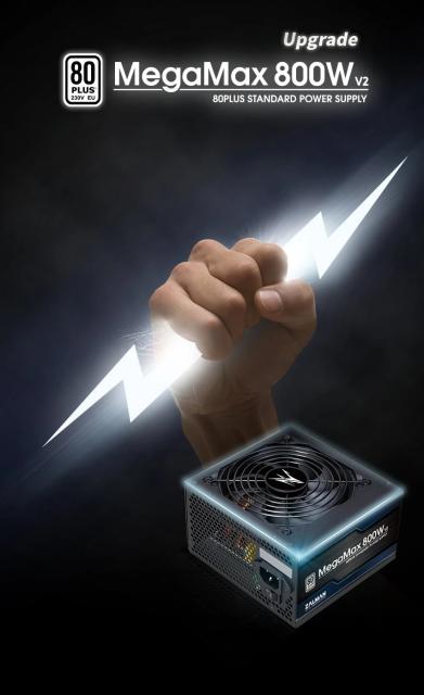 Захранване Zalman MegaMax ZM800-TXII 800W, Active PFC, 80 PLUS 